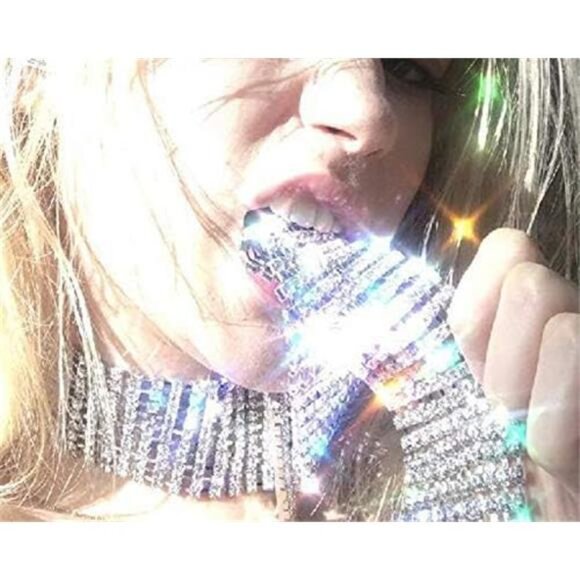 Women Crystal Rhinestone Chain Waist Belt Party Club Sparkle Waistband - Picture 6 of 7